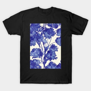 Beautiful Blue Floral pattern, for all those who love flowers #75 T-Shirt